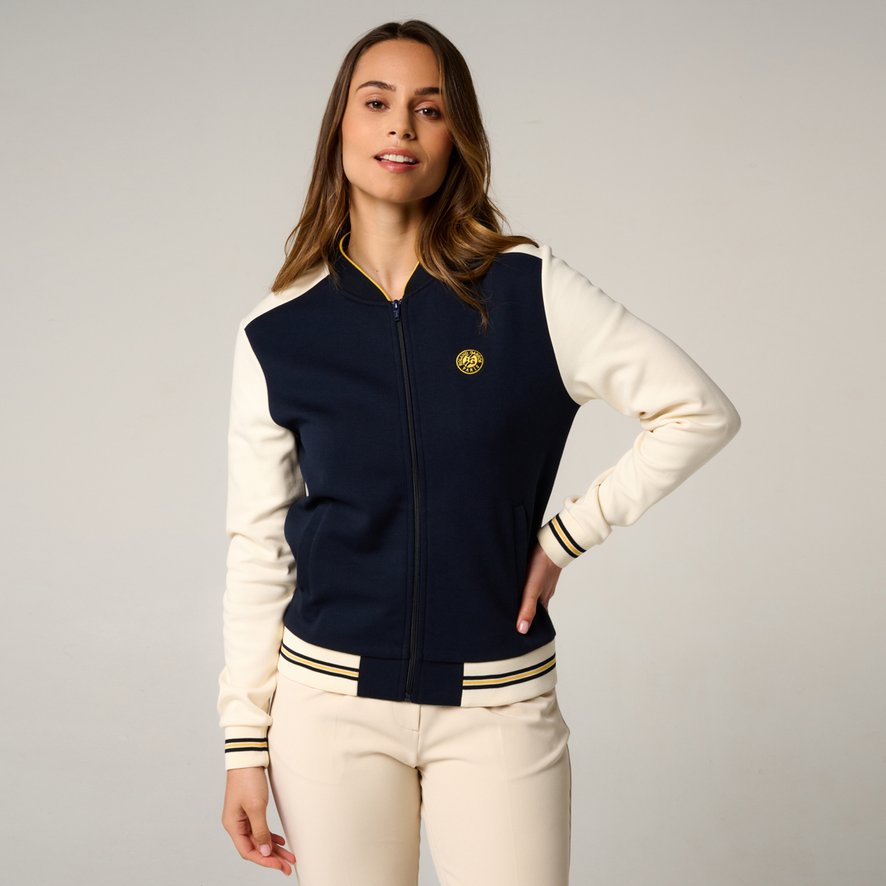 Roland-Garros woman Heritage Jacket - Navy and Ecru | Roland