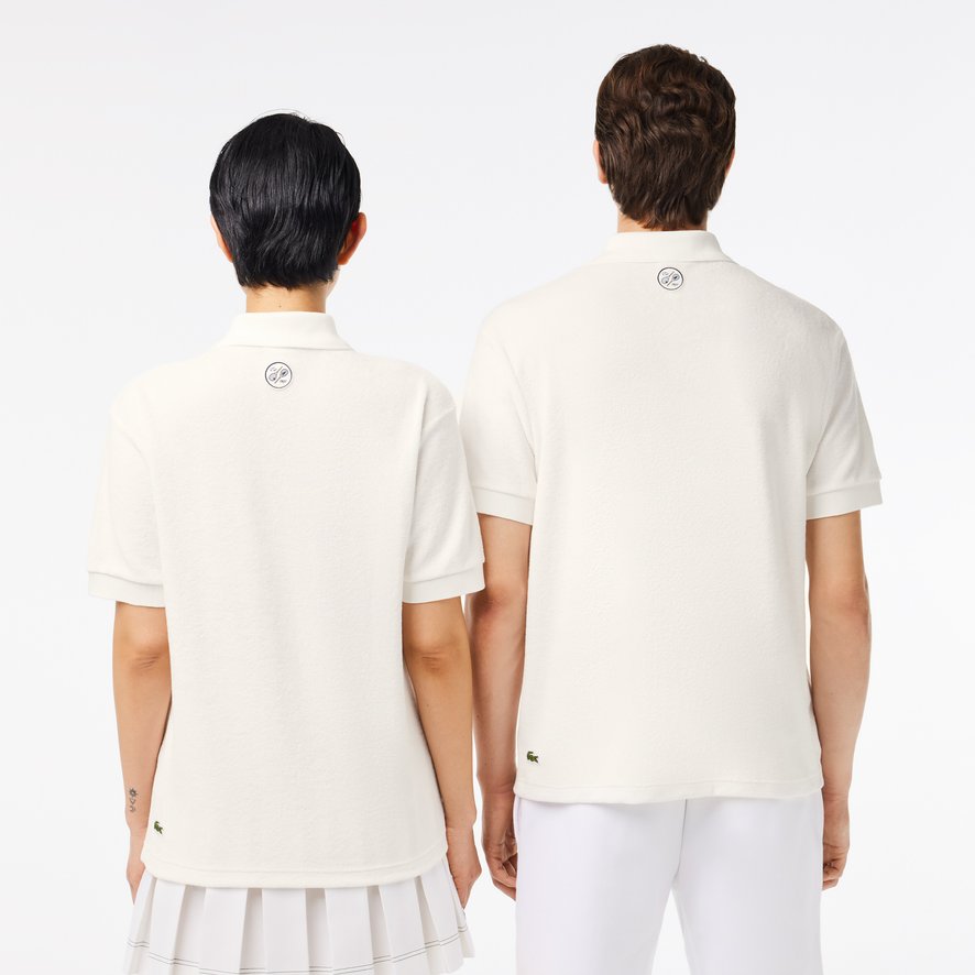 Lacoste x Roland-Garros Edition Unisex Terry Polo Shirt - White