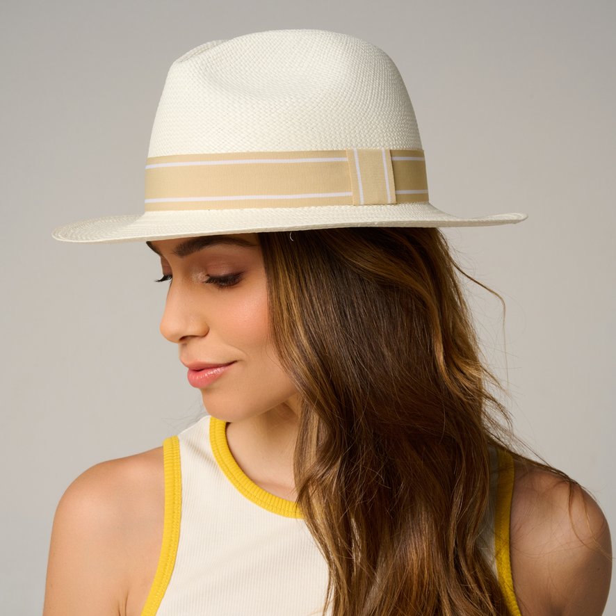 Roland Garros unisex panama ivory and beige Roland Garros Store