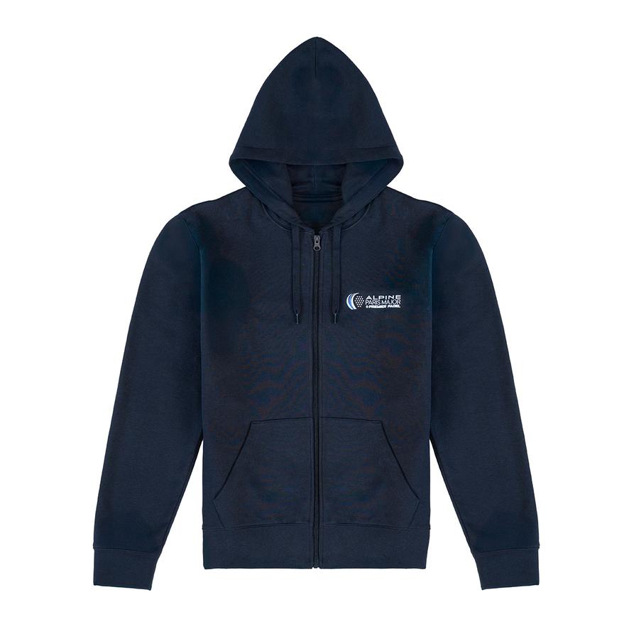 2025 Alpine Paris Major Premier Padel zipped Unisex Hoodie - Navy