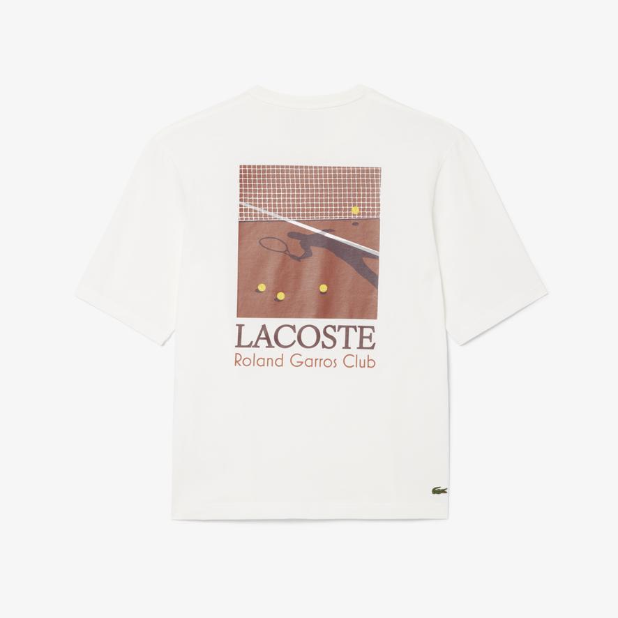 Lacoste x Roland-Garros Club men T-Shirt - Ecru | Roland-Garros Store