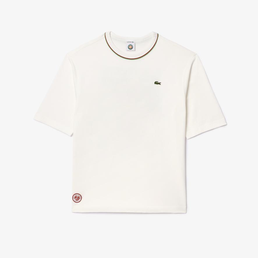 T-Shirt Club Homme Lacoste x Roland-Garros - Ecru | Roland