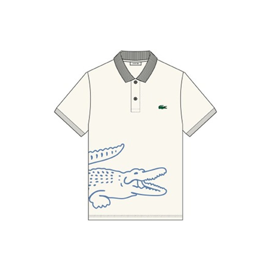 Roland-Garros x Lacoste Men's polo beige Roland-Garros Store