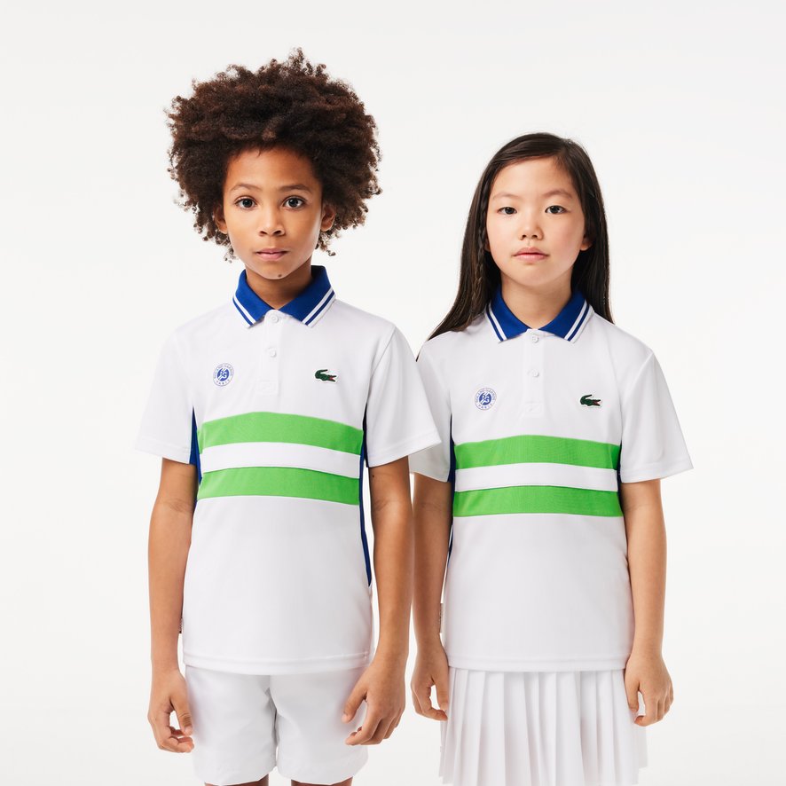 Polo Performance enfant Lacoste x Roland Garros Blanc Roland Garros Boutique