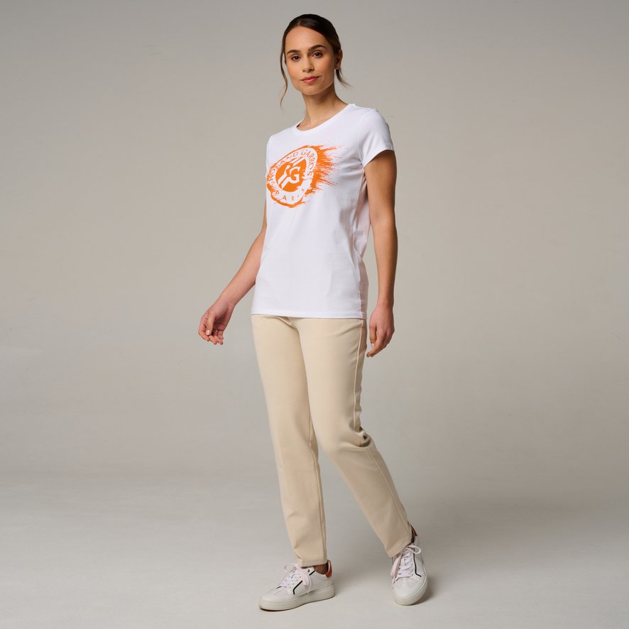 Roland Garros T-Shirt Femme Collection Officielle - Tennis Élégant Et Confortable