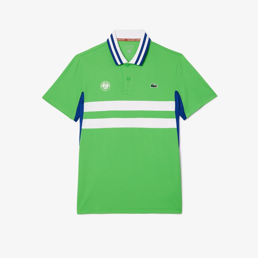 Lacoste x Roland Garros Men s Performance Polo Green Roland Garros Store