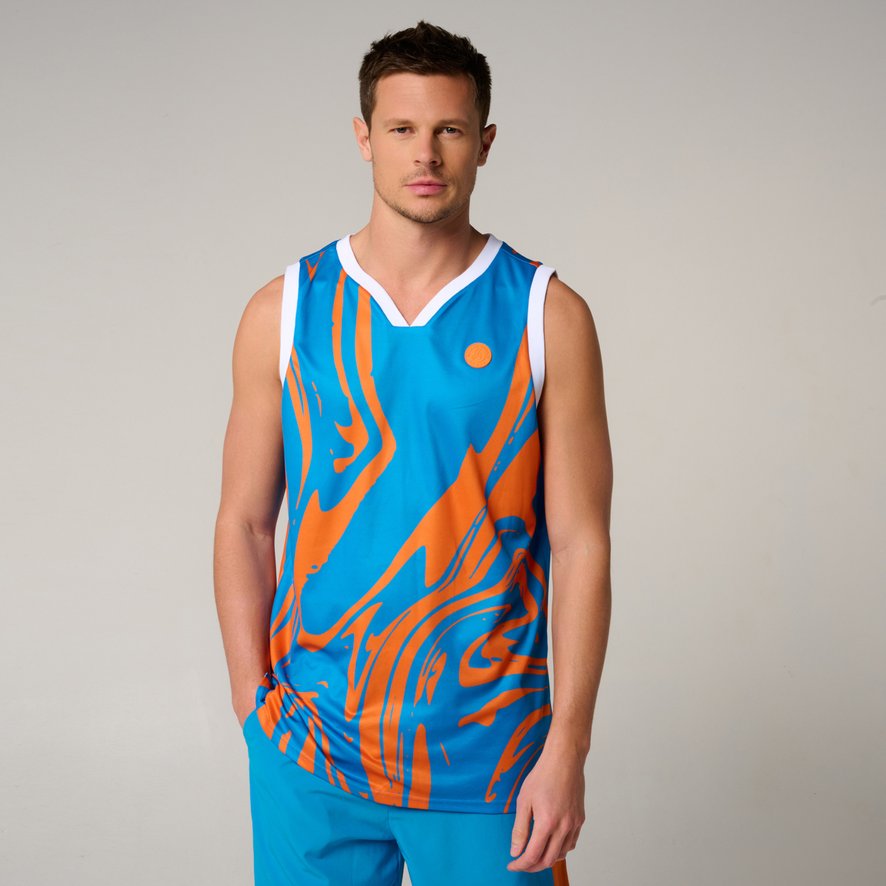Roland-Garros man Pop Energy Tank Top - Blue and Clay Court