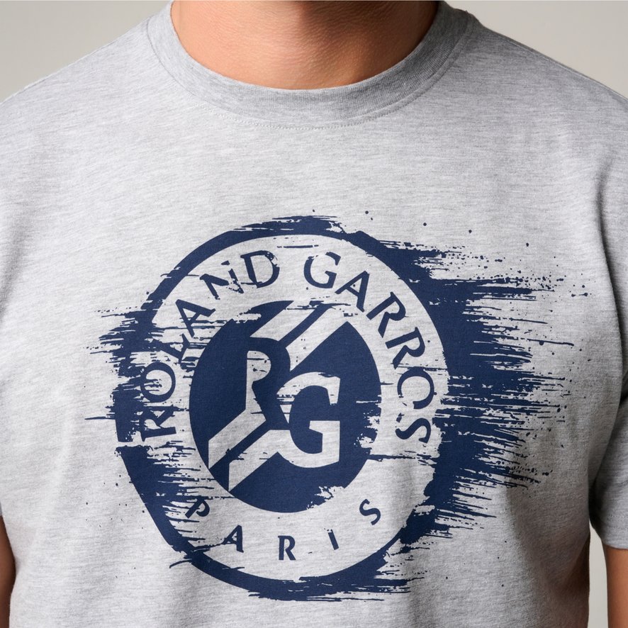 Roland-Garros logo men's t-shirt - Heather Grey | Roland-Garros Store