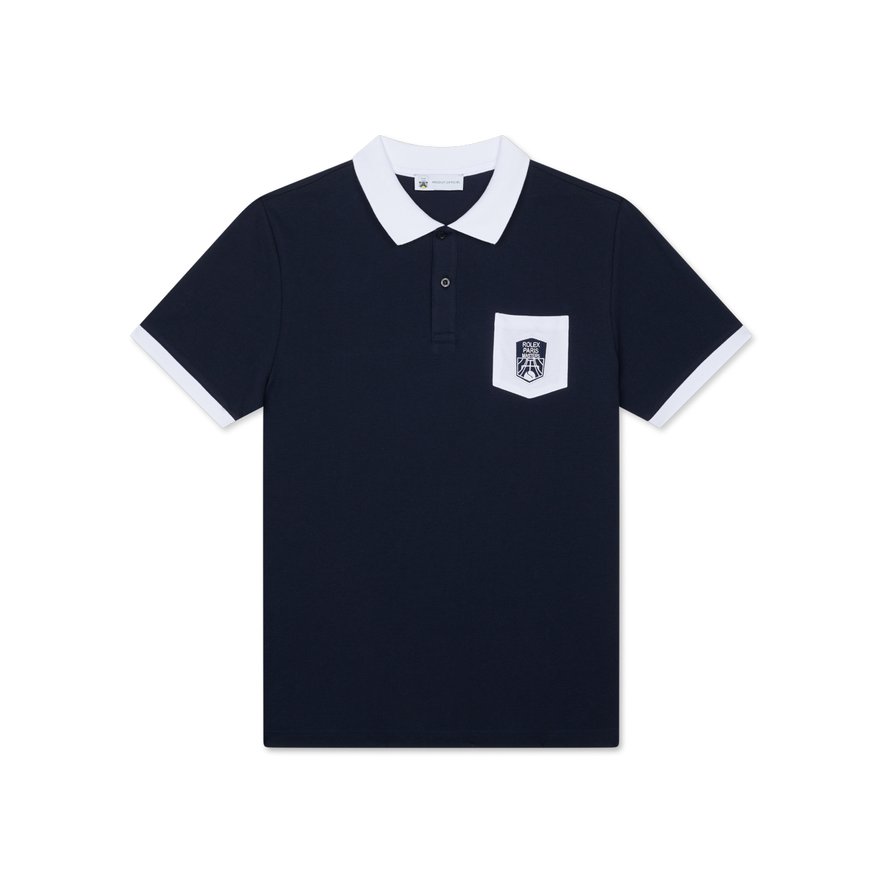 Unisex Rolex Paris Masters Polo Navy Roland Garros Store