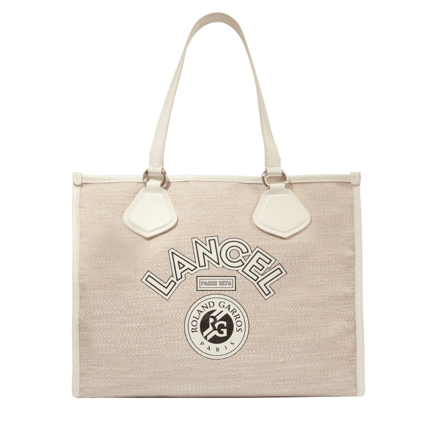 Lancel Paris x Roland Garros Canvas Tote Bag White Roland Garros Store