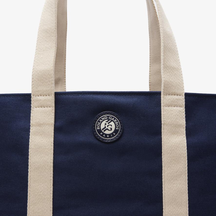 【LACOSTE】Roland Garros Top Zipper Tote Bag_NF4943R (NAVY) Lacoste x Roland-Garros Shopping bag - Navy blue | Roland