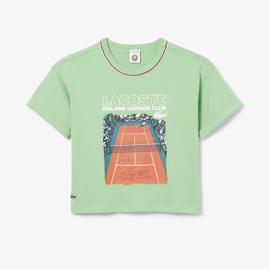 Lacoste x Roland-Garros Club Woman T-Shirt - Green | Roland-Garros