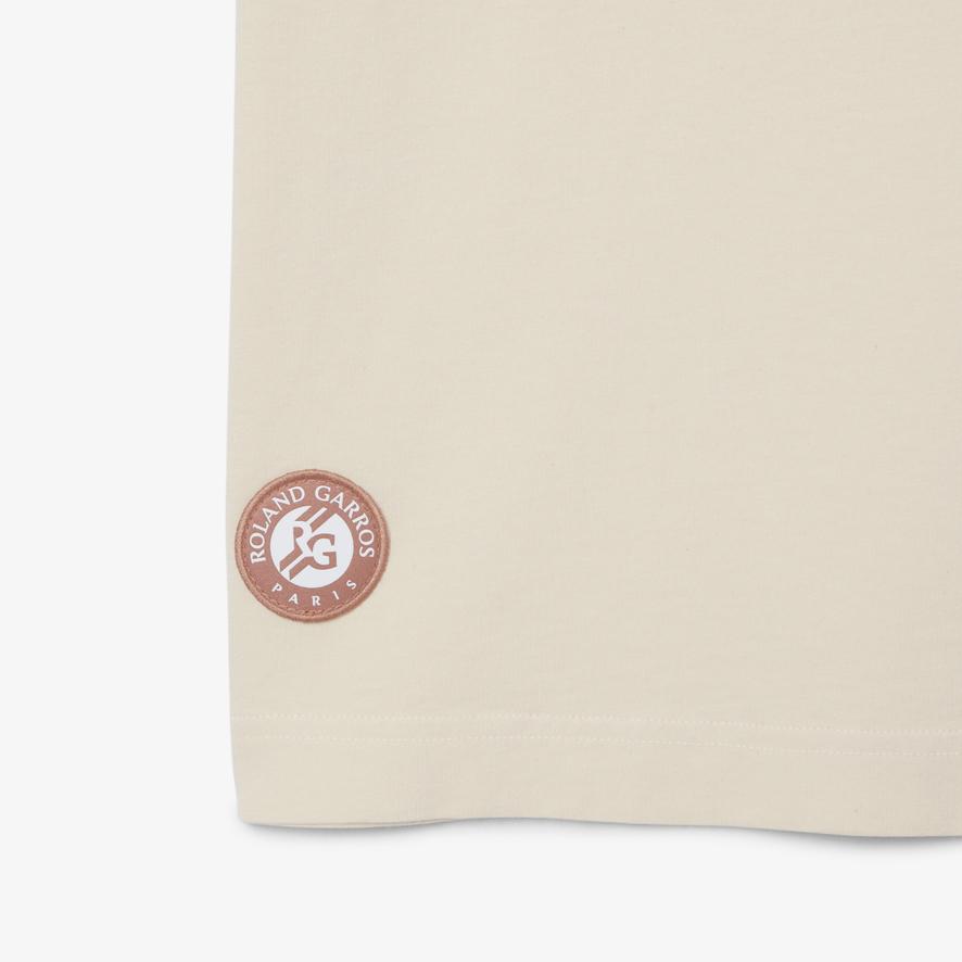 Lacoste x Roland-Garros Club men T-Shirt - Ecru | Roland-Garros Store