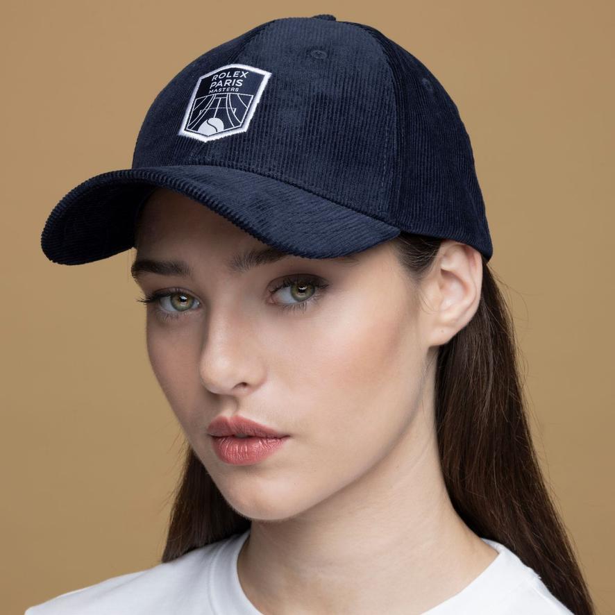 ✴︎週末限定✴︎ROLEX PARIS MASTERS コーデュロイ キャップ Rolex Paris Masters unisex velvet cap - Navy | Roland-Garros Store