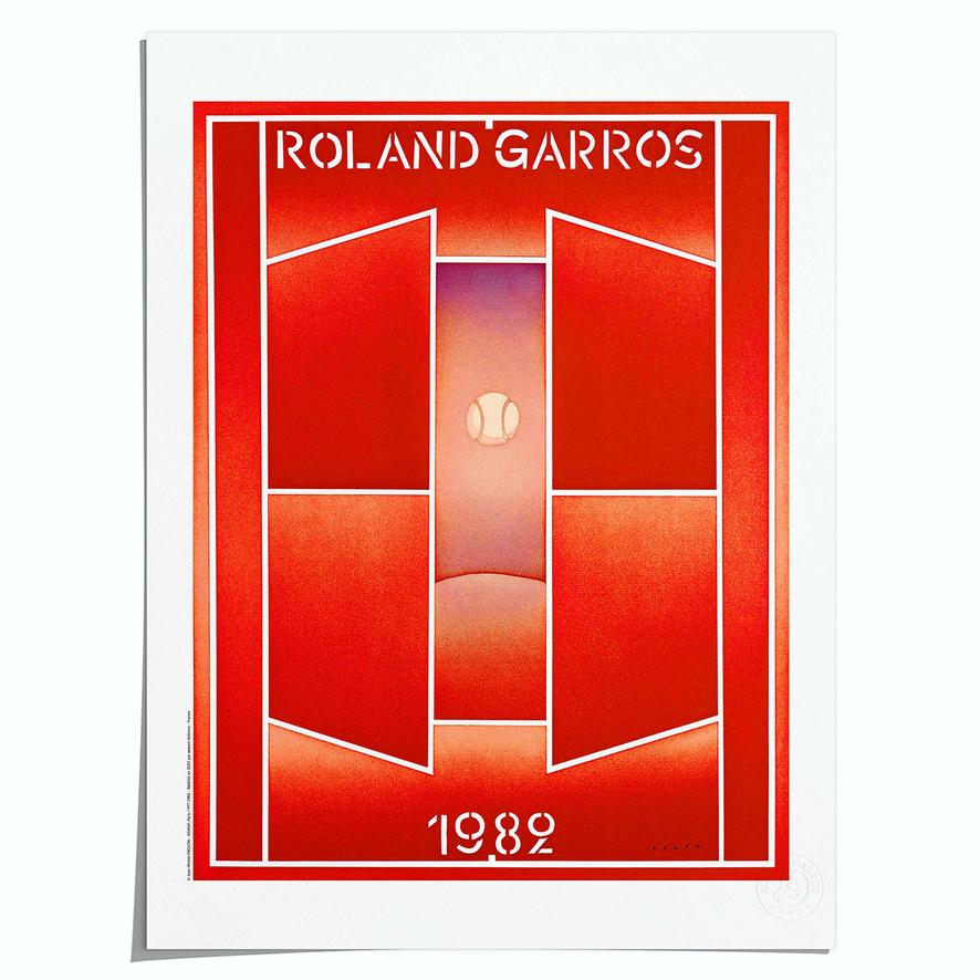Oneart x Roland-Garros RP1982 Poster50x70 cm in tub - Clay