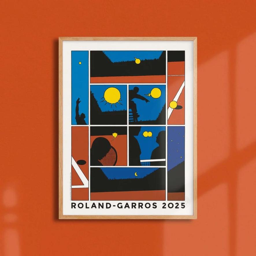 Oneart x Roland-Garros RG 2025 Poster 50x70 cm in tub - Multicolor