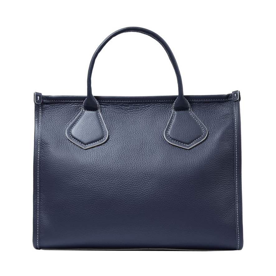 Lancel Paris x Roland-Garros Zipped Leather Tote Bag - Navy