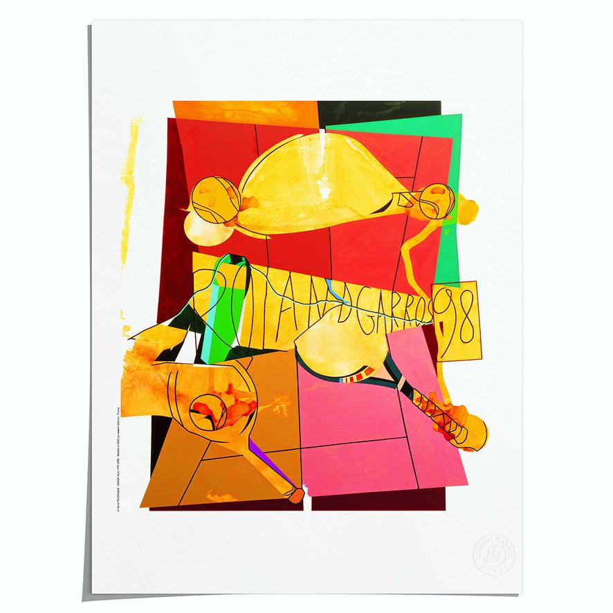 Oneart x Roland-Garros RG 1998 Poster50x70 cm in tub - Clay