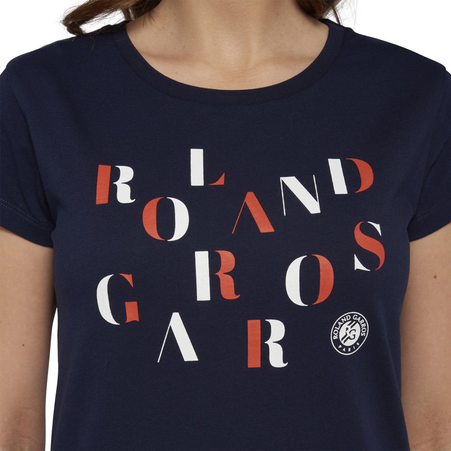 Roland-Garros Eiffel Tower woman t-shirt - Navy blue