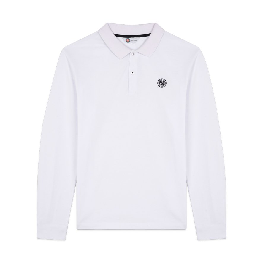 Polo manches longues Homme Roland Garros Blanc Roland Garros Boutique