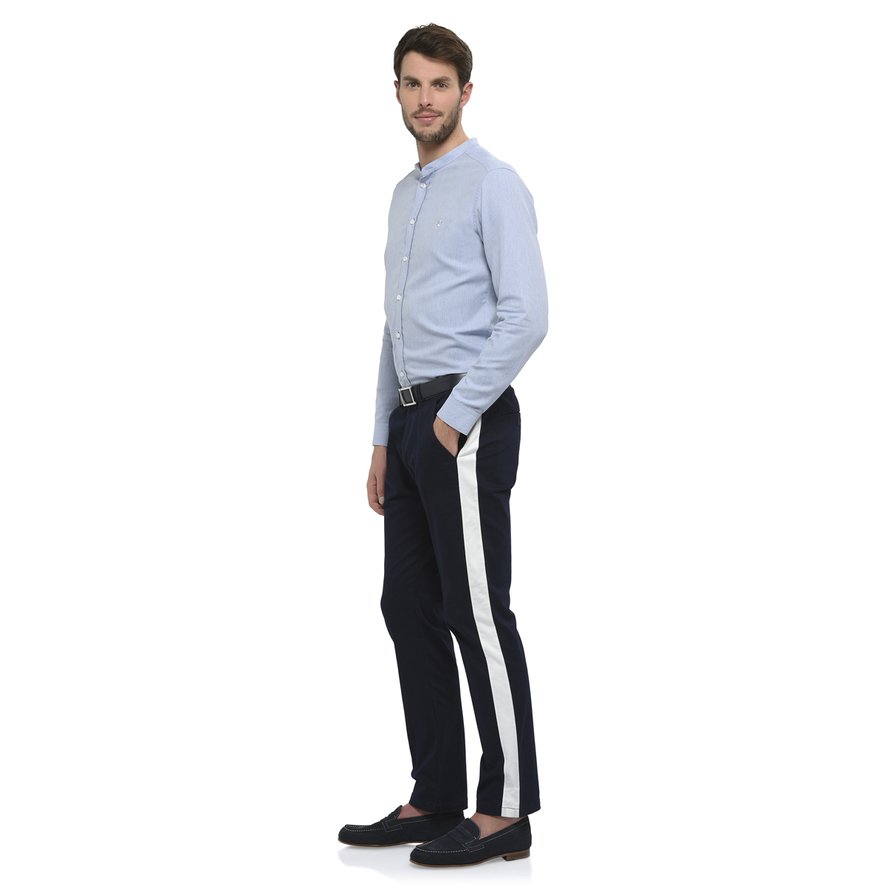 Buy online Men Mid Rise Striped Flat Front Formal Trouser from Bottom Wear  for Men by Ad By Arvind for ₹2249 at 10% off | 2024 Limeroad.com