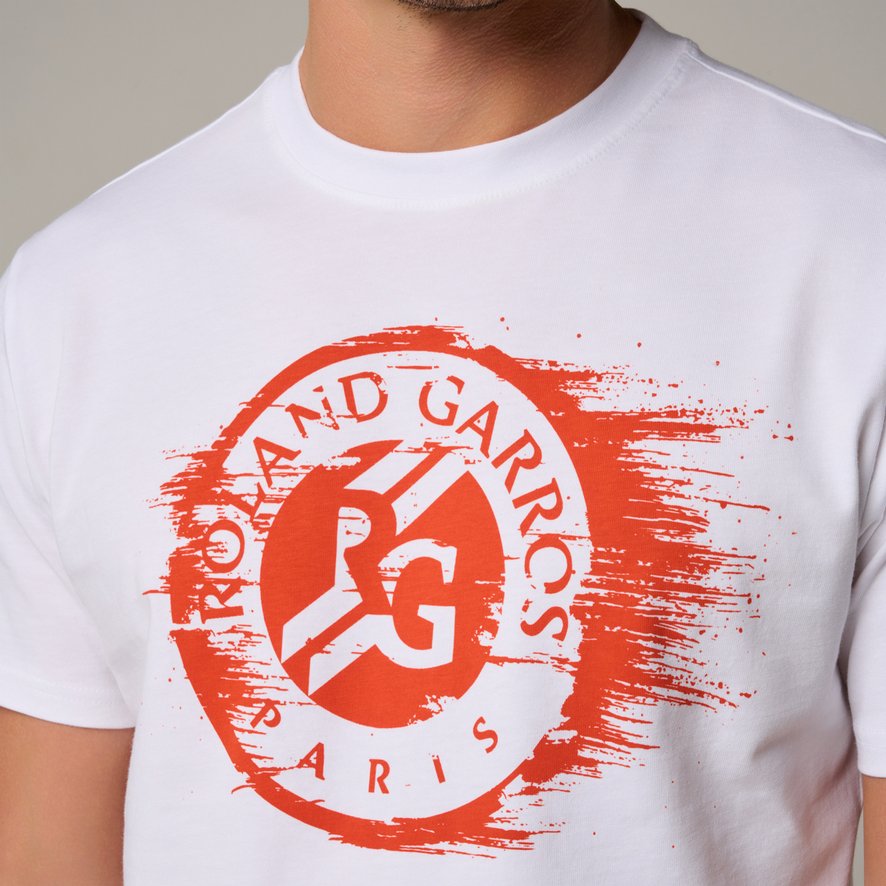 Roland Garros Logo men's t-shirt - White | Roland-Garros Store