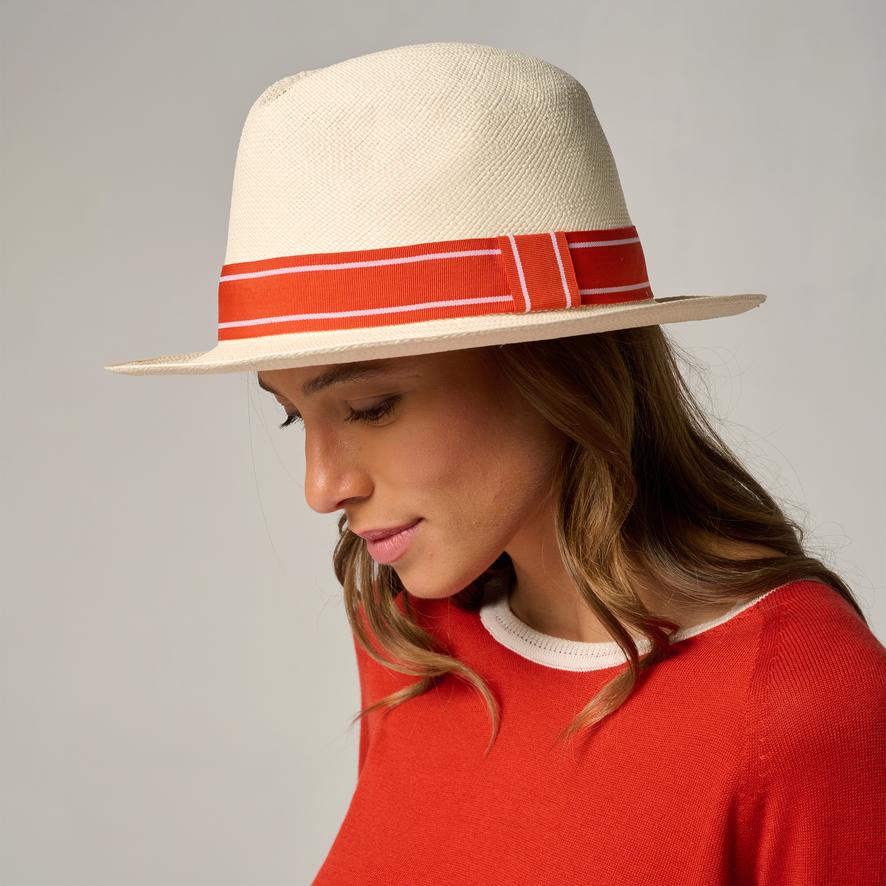 Roland-Garros unisex panama ivory and clay-orange