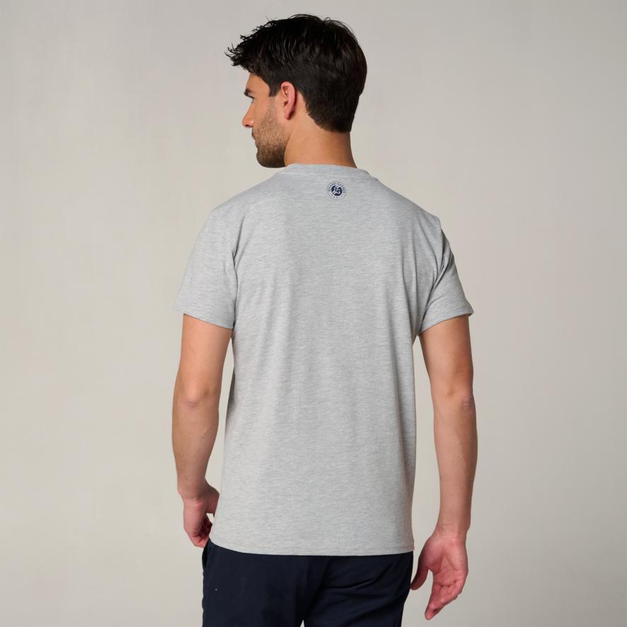 Roland-Garros man Court Logo Shirt - Grey | Roland-Garros Store