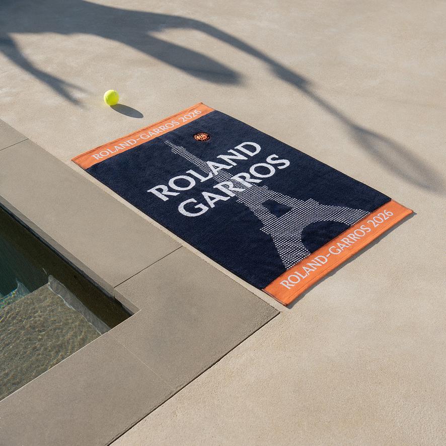 ROLAND-GARROS 2023 決勝 公式タオル 2026 Roland-Garros Player Beach Towel - Navy | Roland-Garros Store