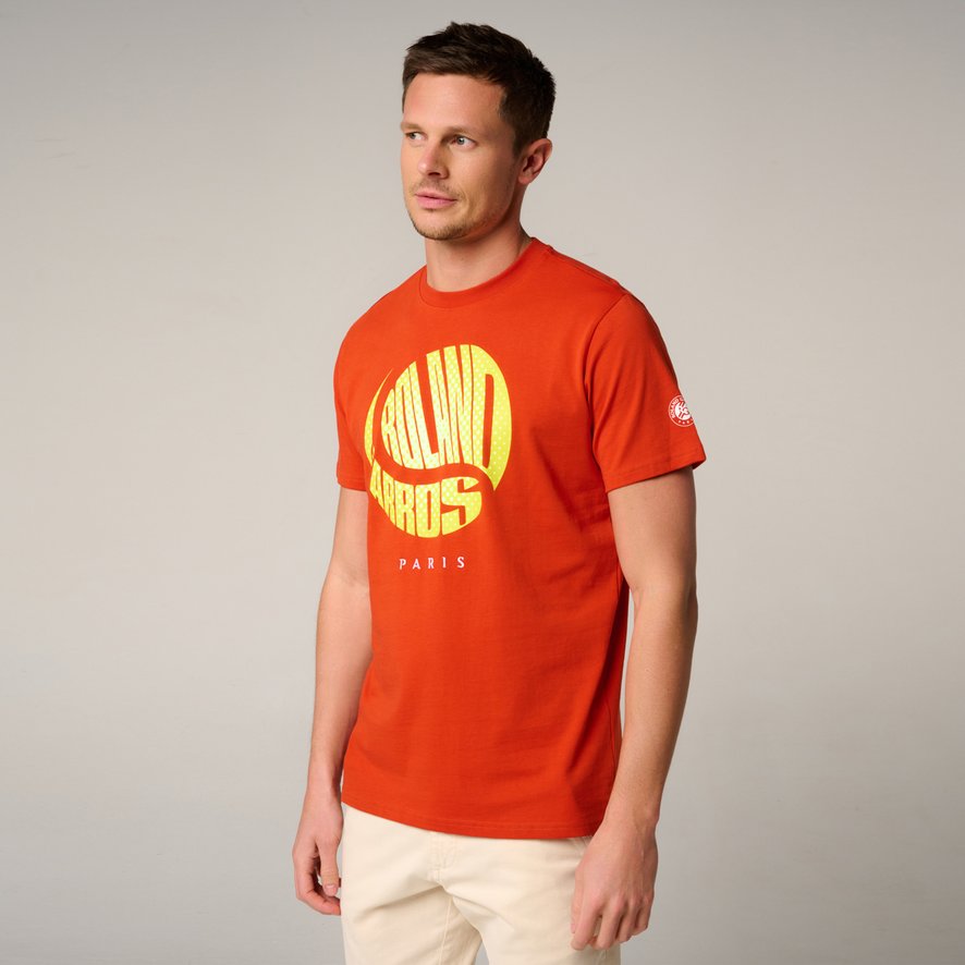 Roland-Garros men's ball t-shirt - Clay | Roland-Garros Store