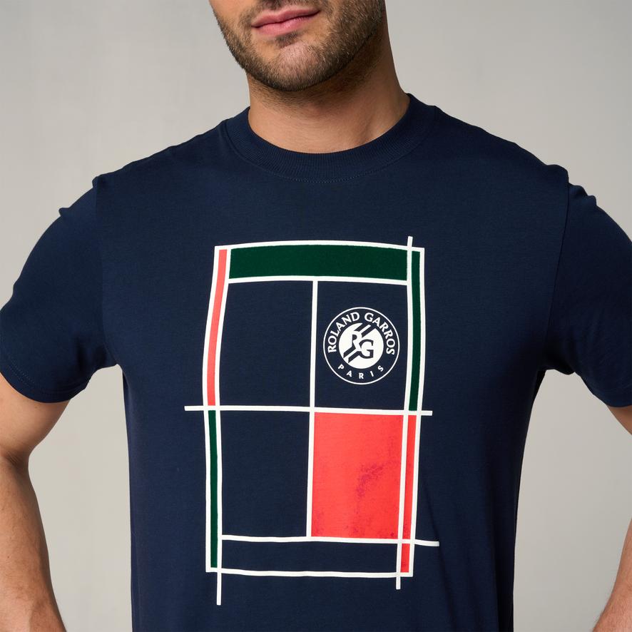 Roland-Garros man Court Shirt - Navy | Roland-Garros Store