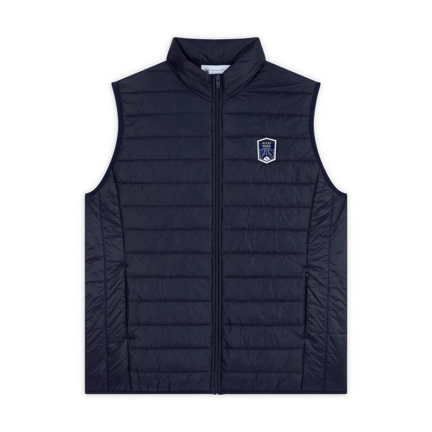 Unisex Rolex Paris Masters sleeveless down jacket Navy