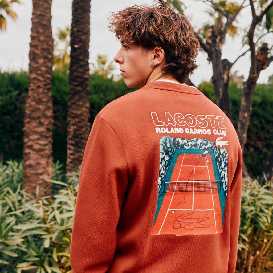 Poleron Adidas Poleron Lacoste Rojo Hombre Sweat Logo Homme