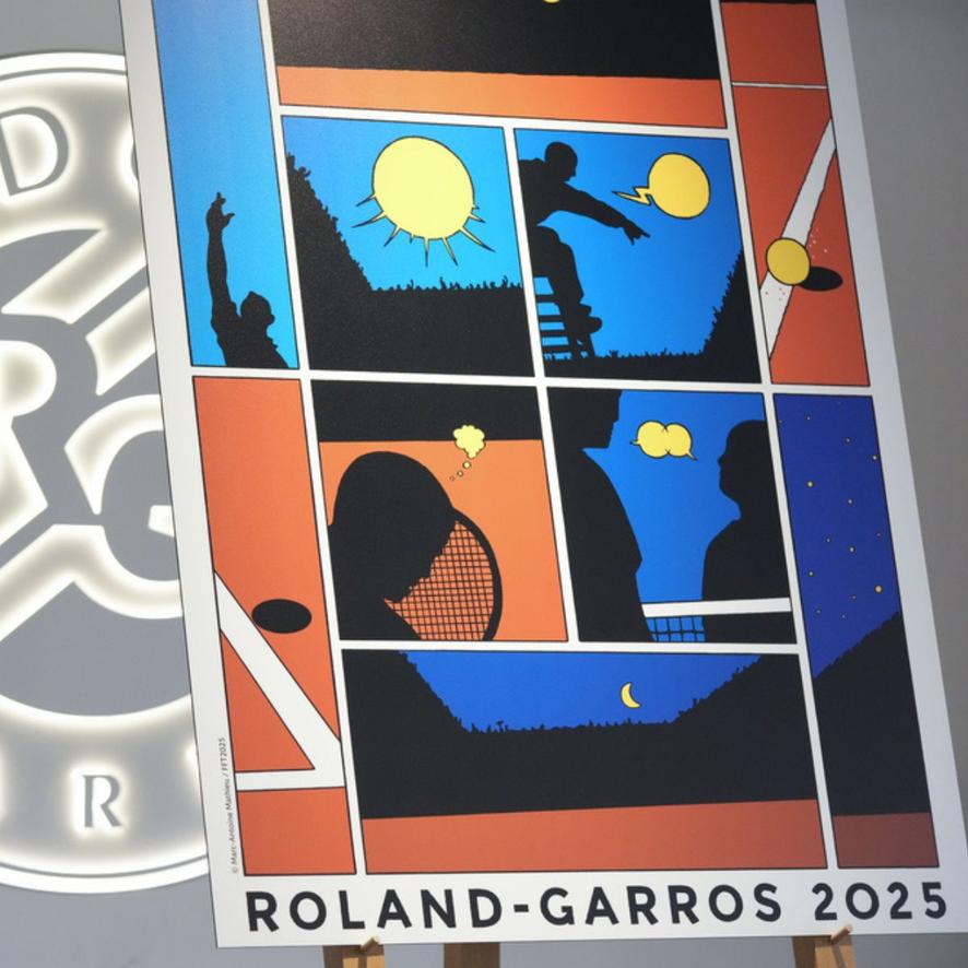 Official 2025 tournament poster - Multicolor | Roland-Garros Store