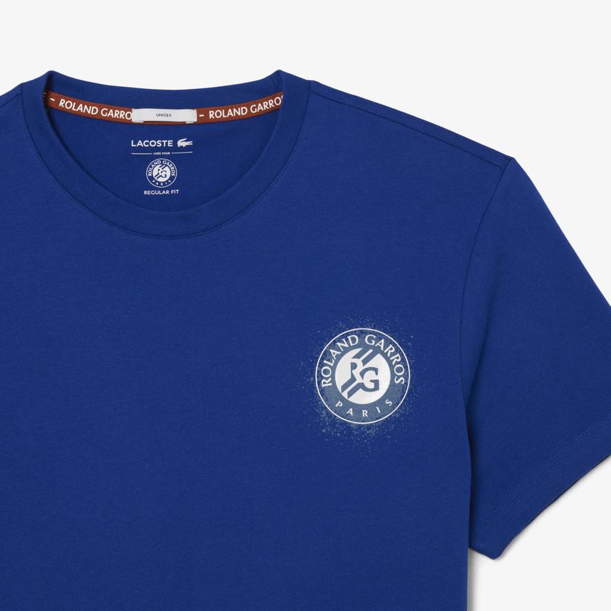ROLAND GARROS テニス Tシャツ L ネイビー Lacoste x Roland-Garros Performance Man T-Shirt - Navy | Roland