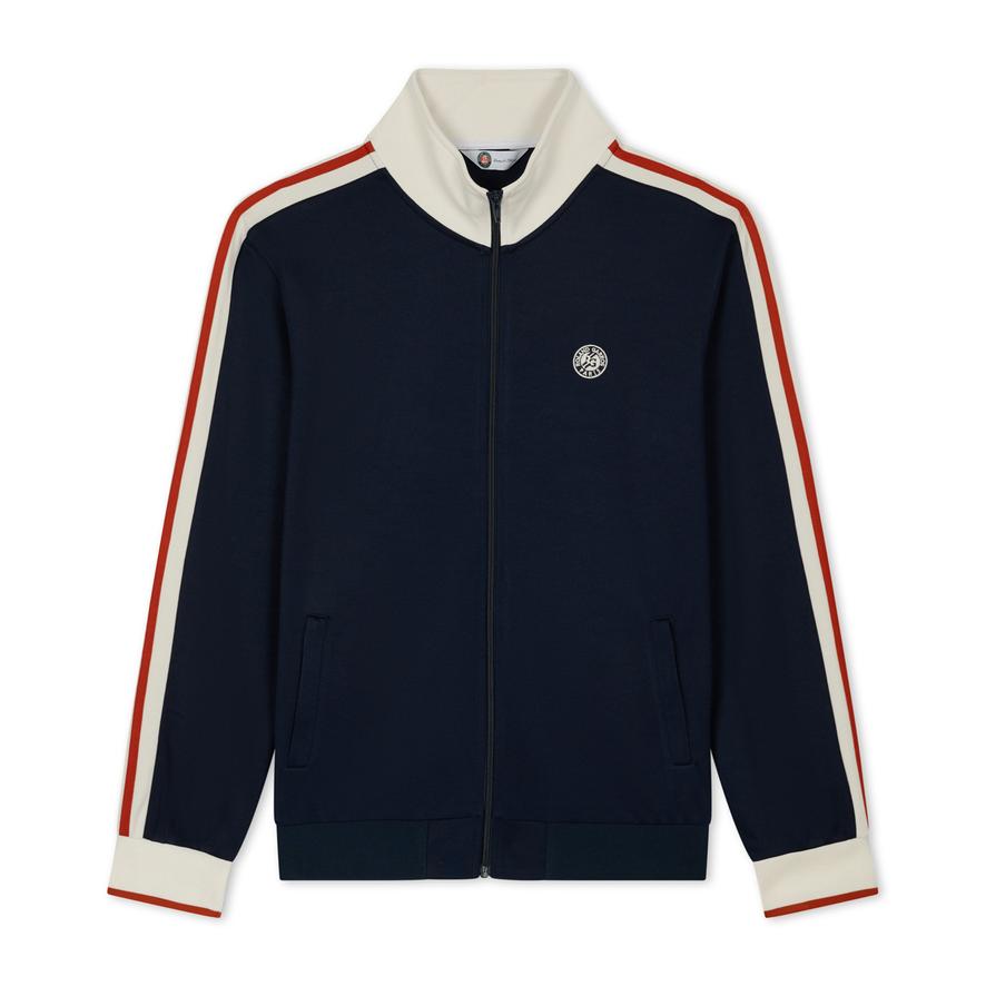 ROLAND GARROS ナイロンジャケット ホワイト/ネイビー Roland-Garros Performance men Jacket - Navy blue | Roland-Garros Store
