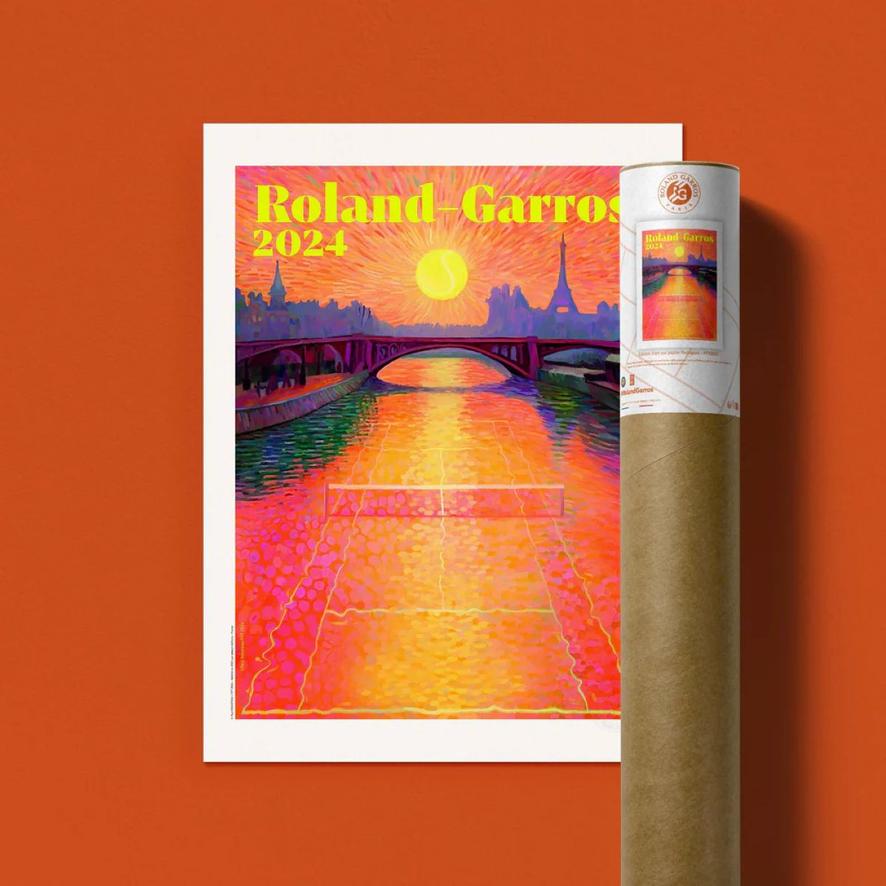 Oneart x Roland-Garros RG 2024 Poster30x40 cm in a pouch - Clay