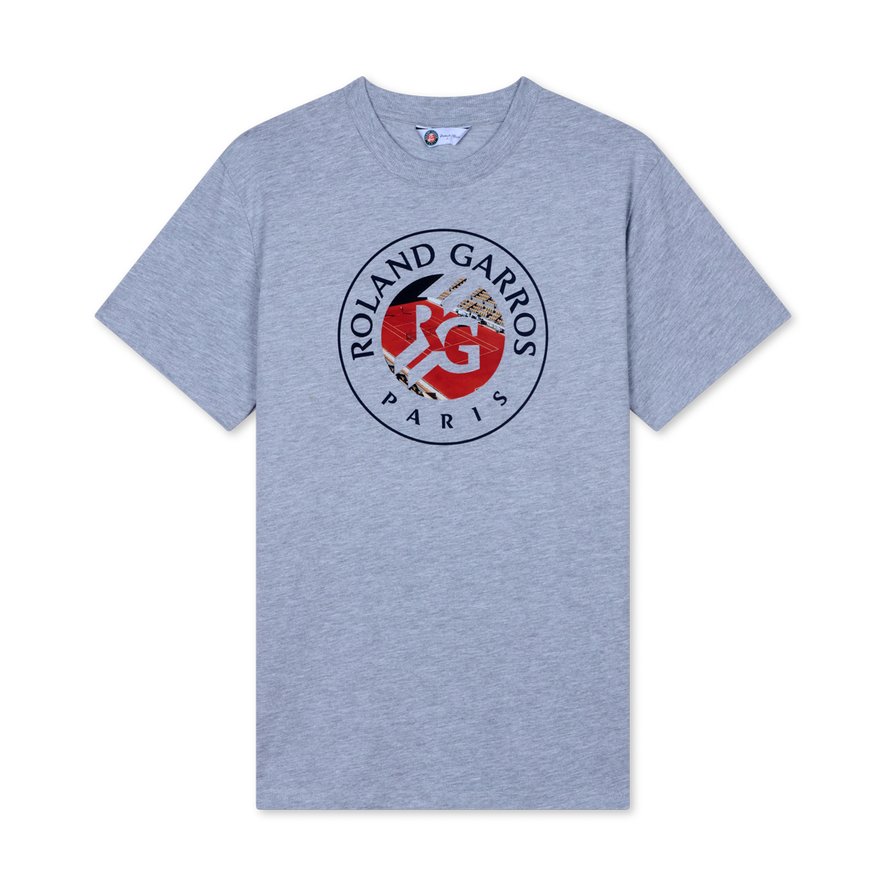 Roland-Garros man Court Logo Shirt - Grey | Roland-Garros Store