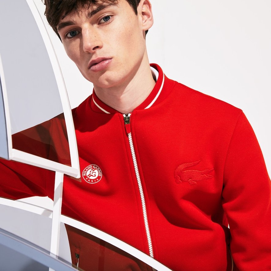 red lacoste jacket mens