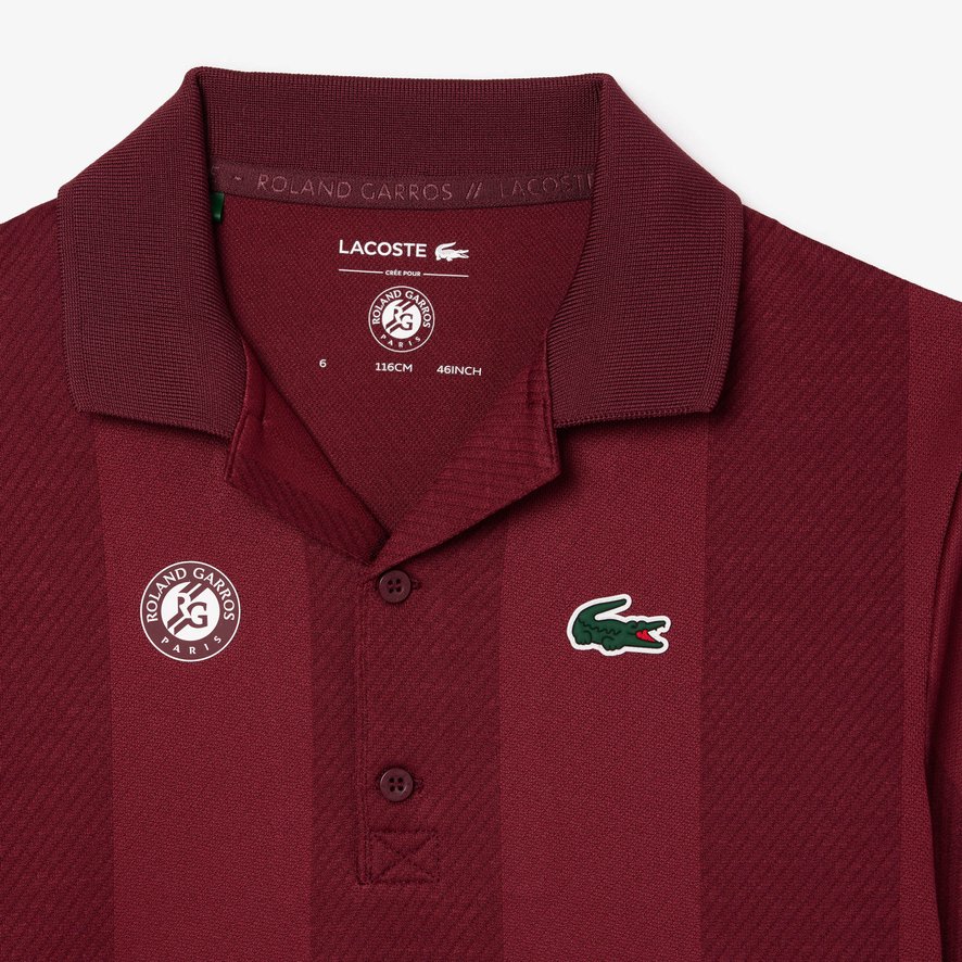 Lacoste x Roland Garros Child s Ball boy Polo Burgundy Roland Garros Store