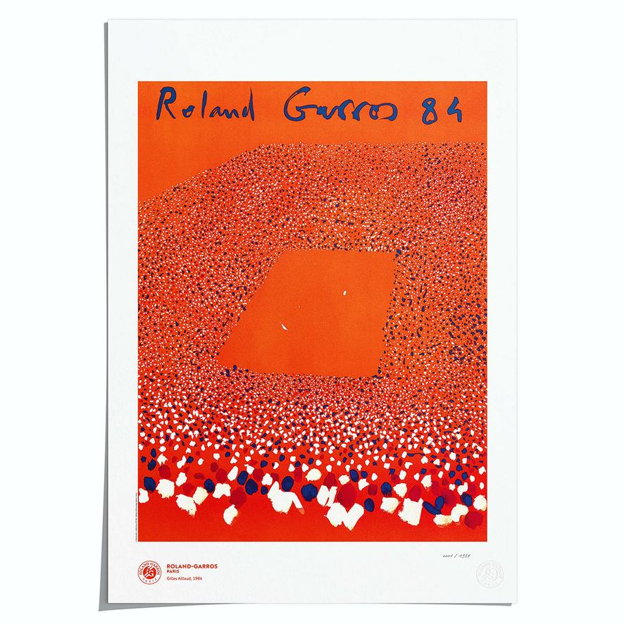 Oneart x Roland-Garros RG 1984 Poster50x70 cm in tub - Clay