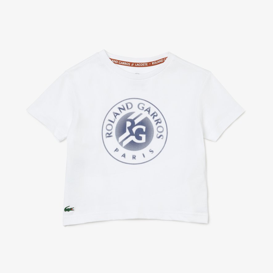 Prøv det konsonant monarki Lacoste for Roland-Garros girl t-shirt - White | Roland-Garros Store