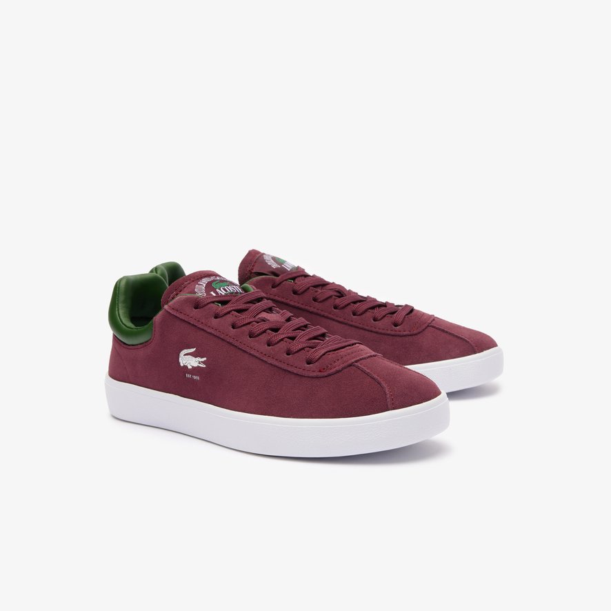 Lacoste x Roland Garros Baseshot Women Baskets - Burgundy | Roland