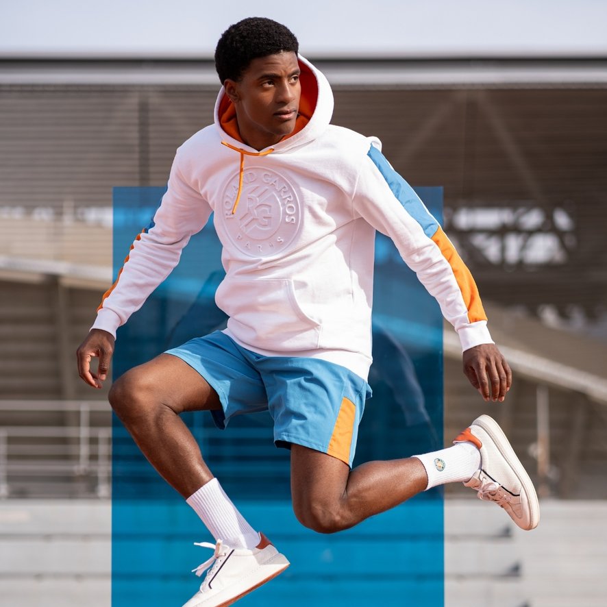 Sweat Pop Energy homme Roland Garros Blanc Roland Garros Boutique