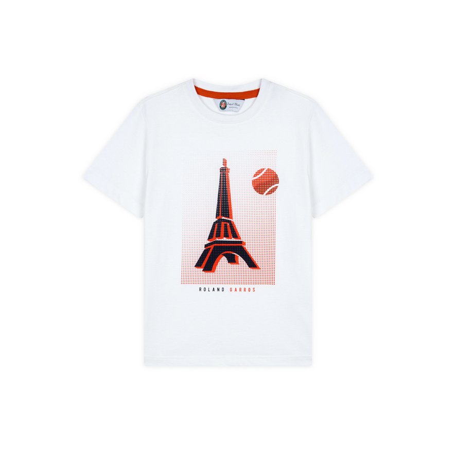 Roland Garros Eiffel Tower Boy T Shirt Off White Roland Garros Store