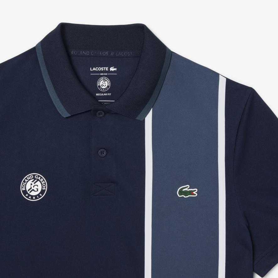 タグ付き未使用　LACOSTE ストレッチポロシャツ　ネイビー　ペルー製　38 LACOSTE ラコステ スキッパー ネック ポロシャツ PF1123-10