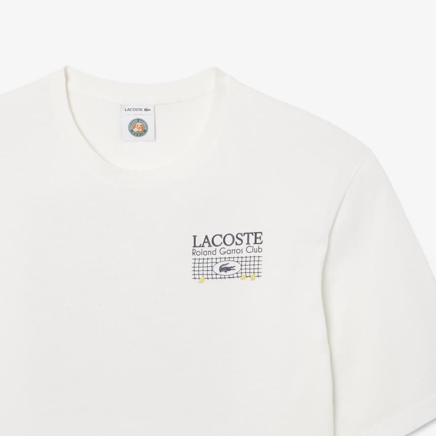 Lacoste x Roland-Garros Club men T-Shirt - Ecru | Roland-Garros Store