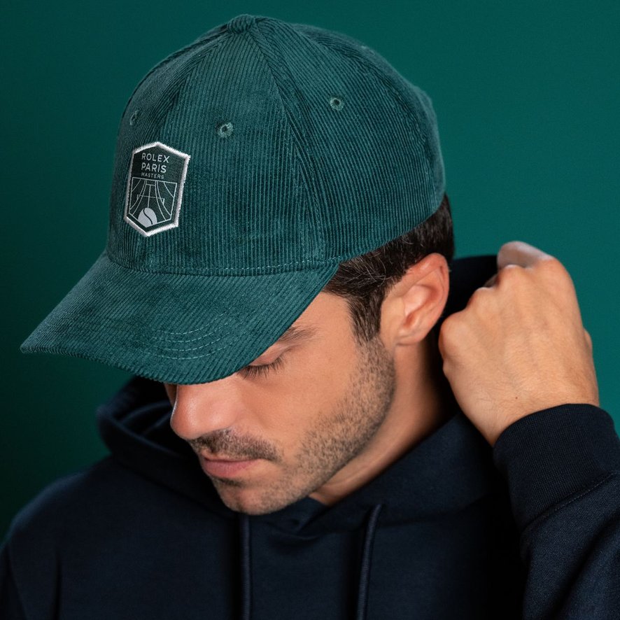 ✴︎週末限定✴︎ROLEX PARIS MASTERS コーデュロイ キャップ Rolex Paris Masters Unisex Velvet Cap - Green | Roland-Garros Store
