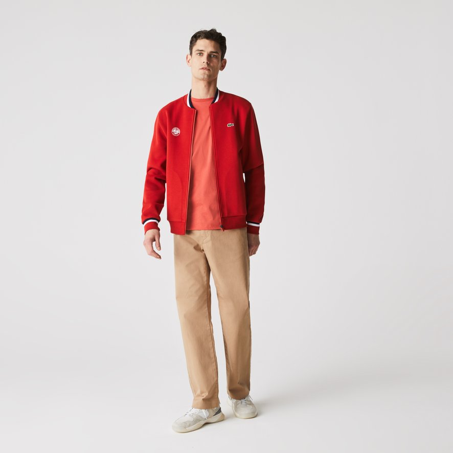 Lacoste x Roland-Garros man zipped jacket - Red | Roland-Garros Store