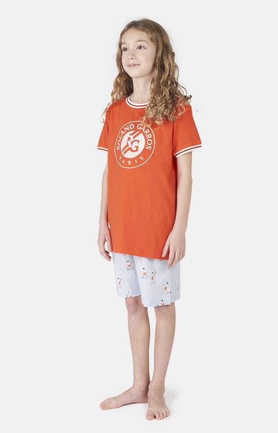 Pyjama court garcon Arthur x Roland Garros Terre Battue Roland Garros Boutique